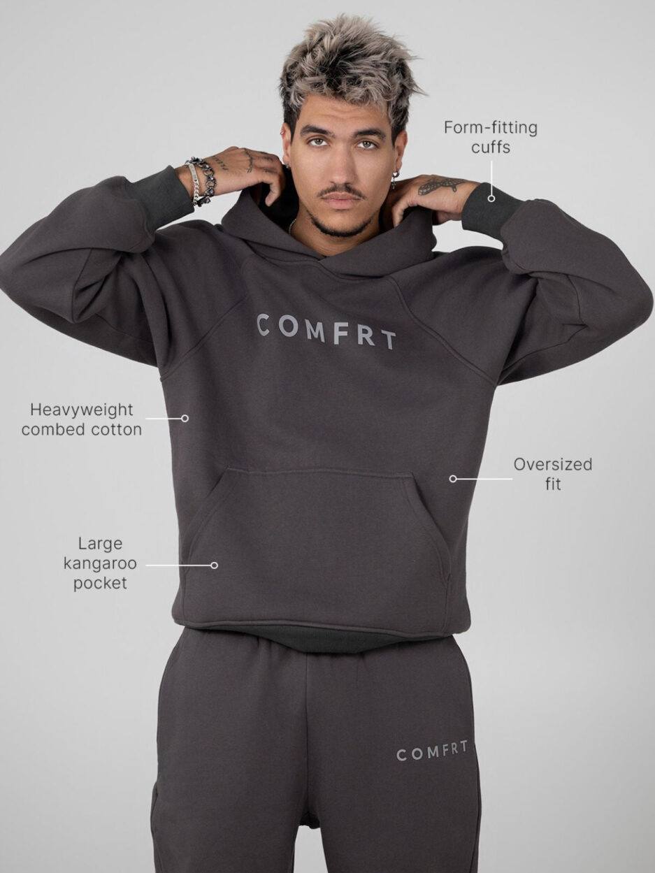 Charcoal Tranquil Comfrt Hoodie